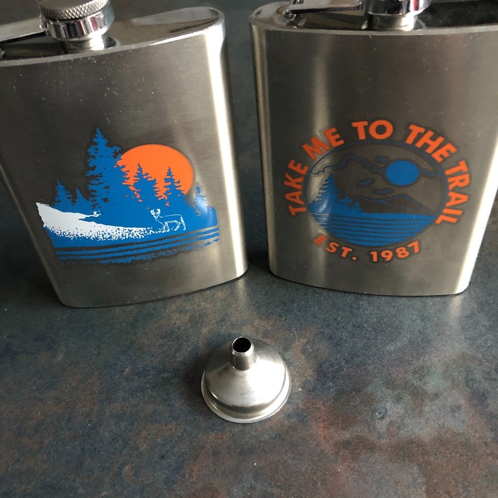 3 Piece 18/8 Stainless Steel Flask Set